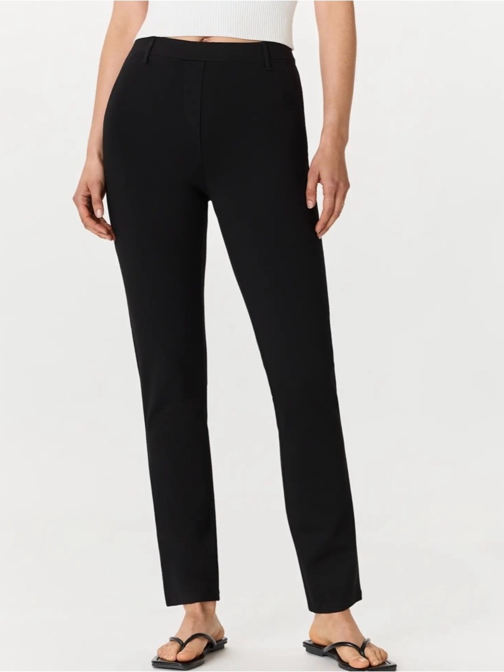 NWT Quince Ultra-Stretch Ponte Straight Leg Pants -Black